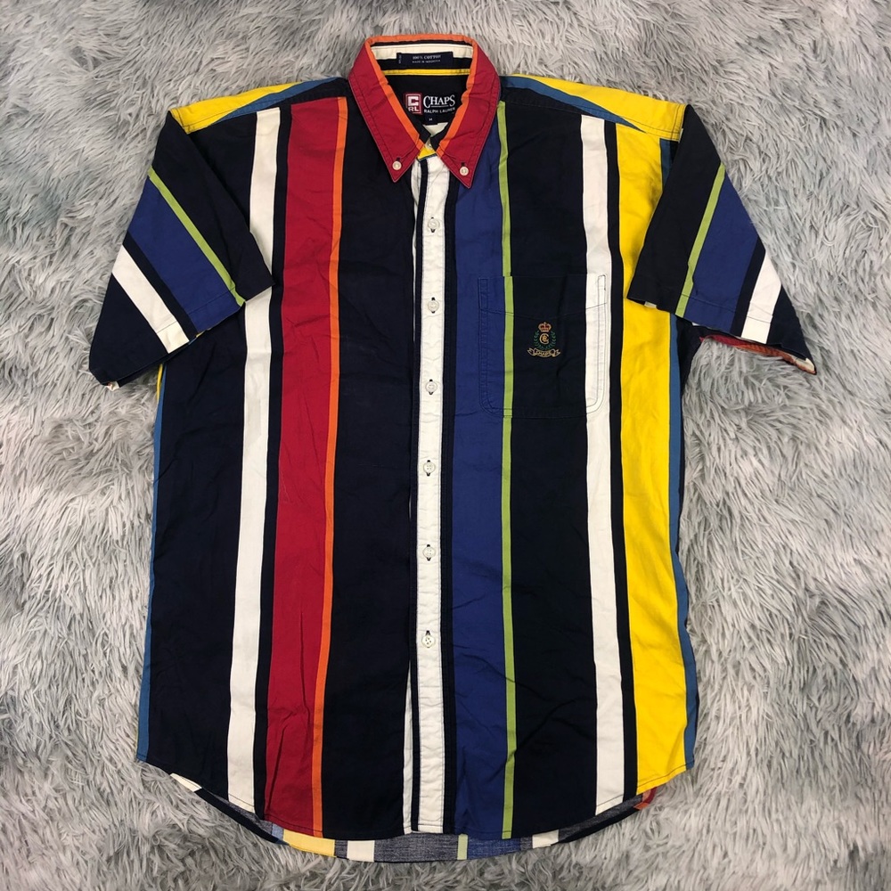 CHAPS Ralph Lauren Striped Crested Button Shirt